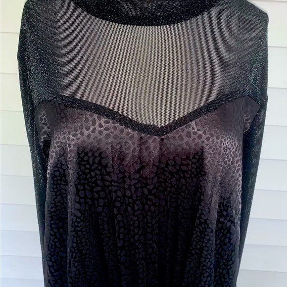 Women’s Elegant Black Sheer long sleeve Women's Dress size 3XL - Picture 3 of 7